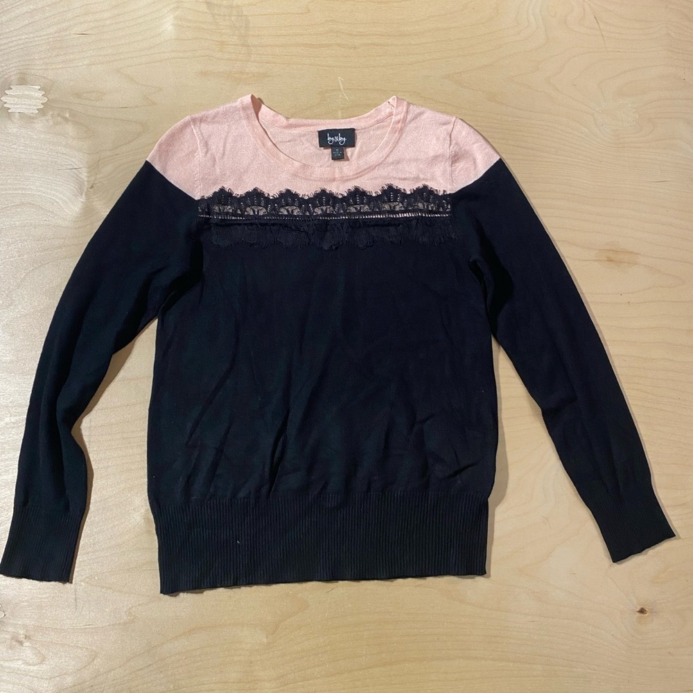 by & by Blush Pink Knit Top Medium (QL)